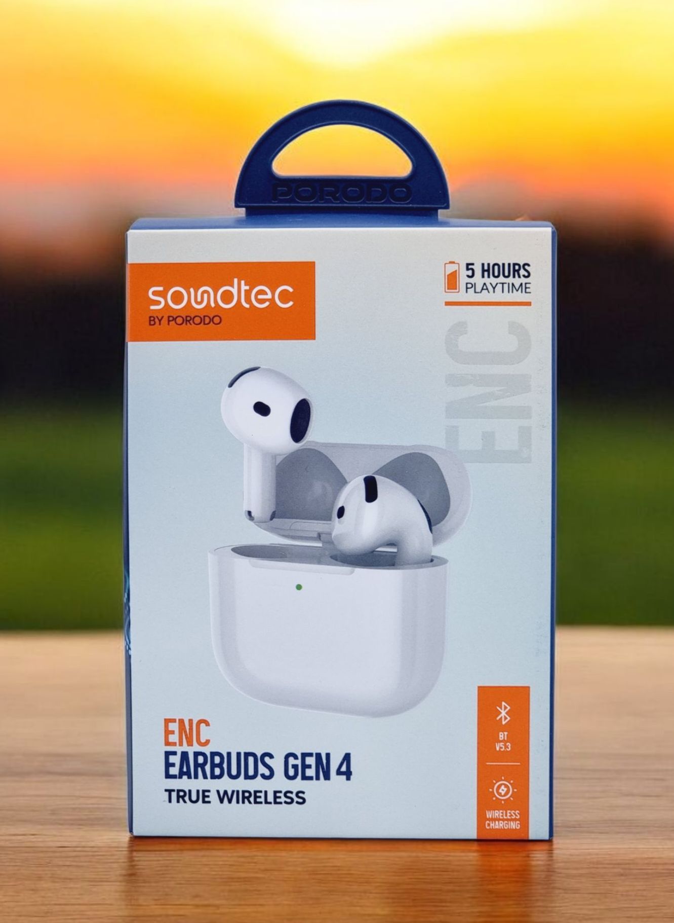 بورودو ساوندتيك ايربودز الجيل الرابع مع تقنية الغاء الضوضاء ومنفذ شحن تايب سي - ابيض | Porodo Soundtec Earbuds 4 with ENC Type C – White