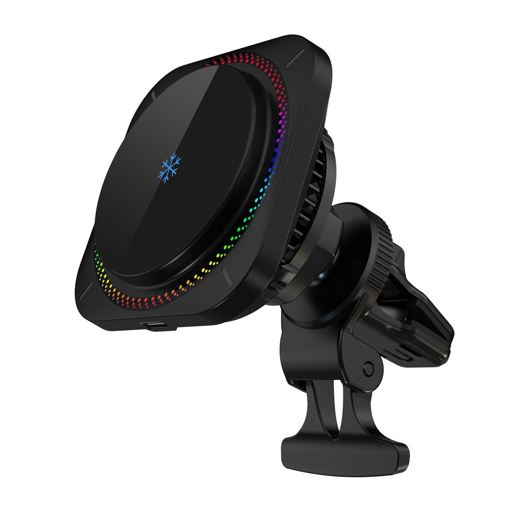 Powerology MagSafe Qi2 15W Fast Charger - شاحن باورولوجي MagSafe Qi2 سريع 15 واط مع تبريد وإضاءة RGB