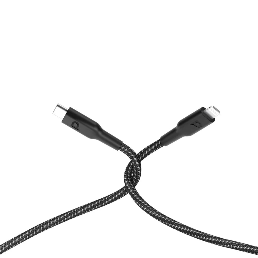 Powerology Braided USB-C to Lightning Cable 2M PD 60W - كيبل سريع الشحن تايب سي الى لايتننغ بقوة 60 واط وطول 2متر من باورلوجي