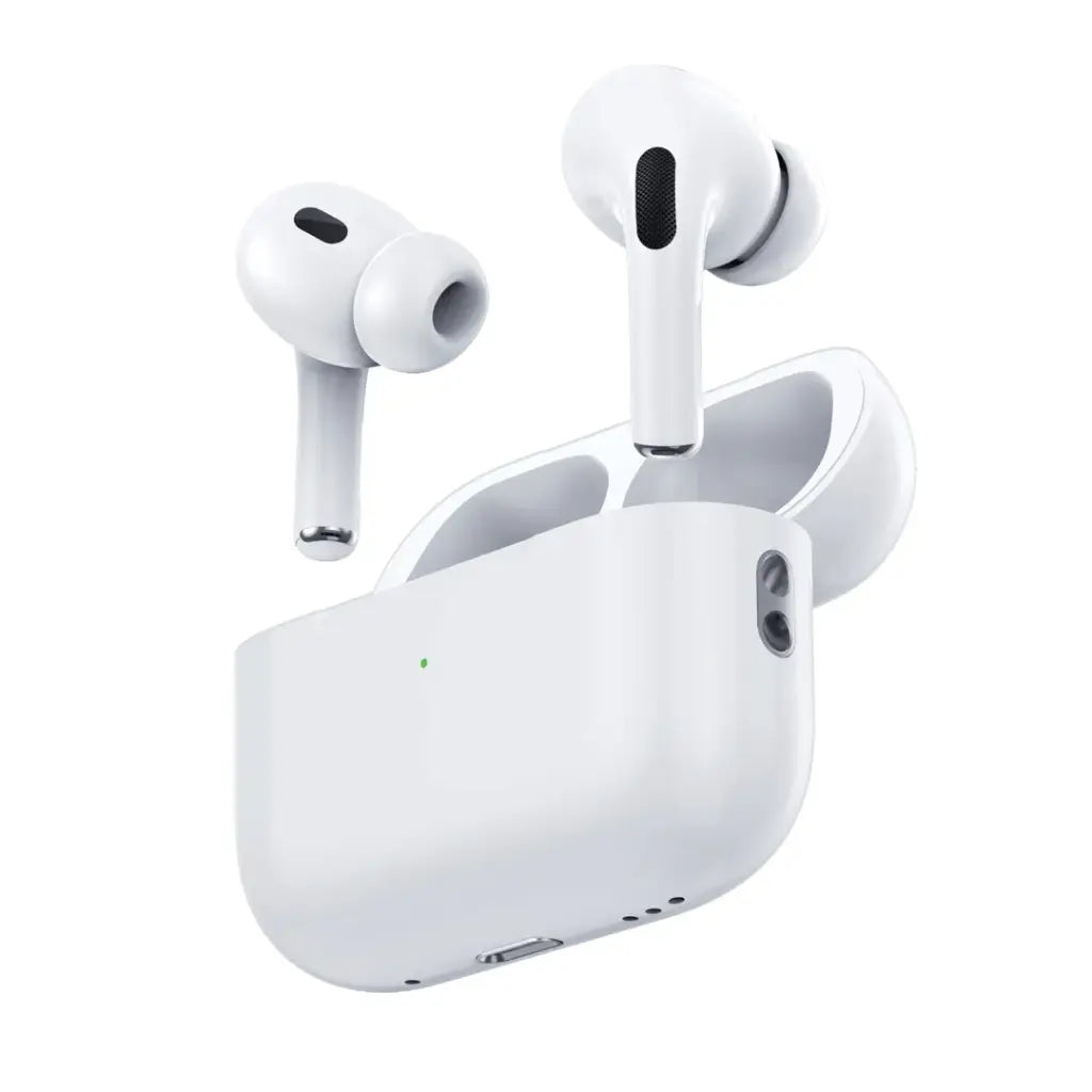 سماعات بورودو بلو ديب بيز برو 2 بخاصية التحكم باللمس - ابيض | Porodo Blue Deep Bass Wireless Earbuds Pro 2 with Swipe Volume – White