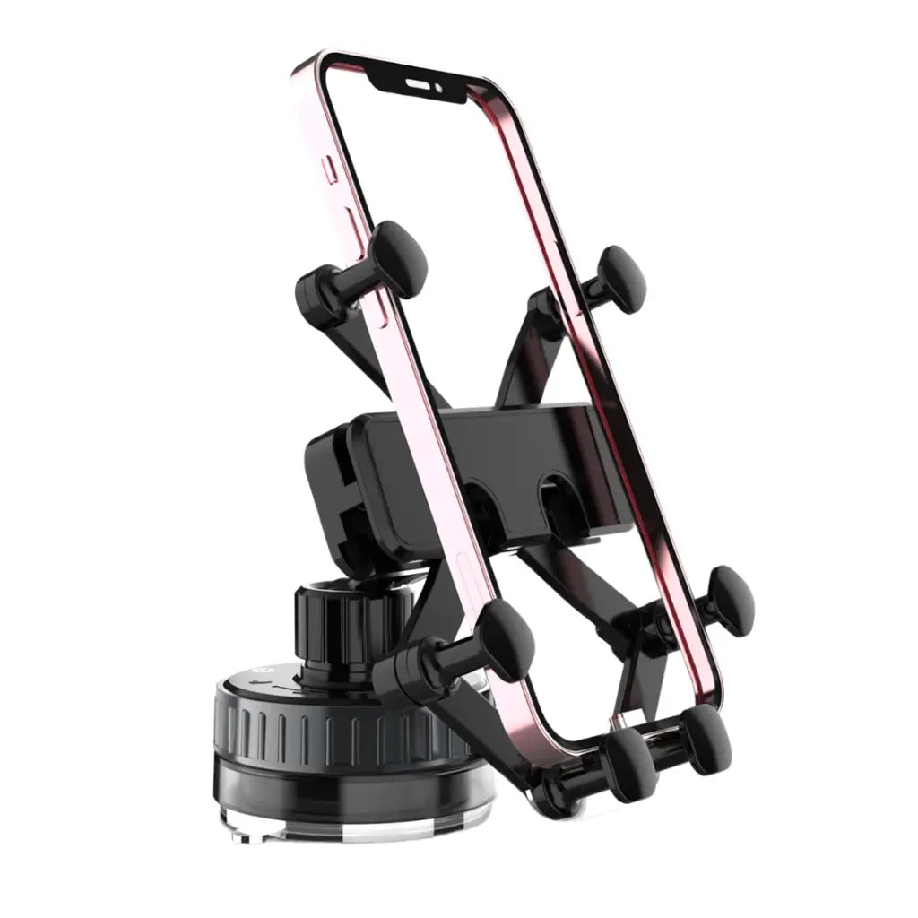 حامل جوال بورودو بلو بدوران 360 درجة وقابل للتمديد مع تثبيت قوي - اسود | Porodo Blue 360° Rotatable Extendable Vacuum Suction Phone Mount – Black