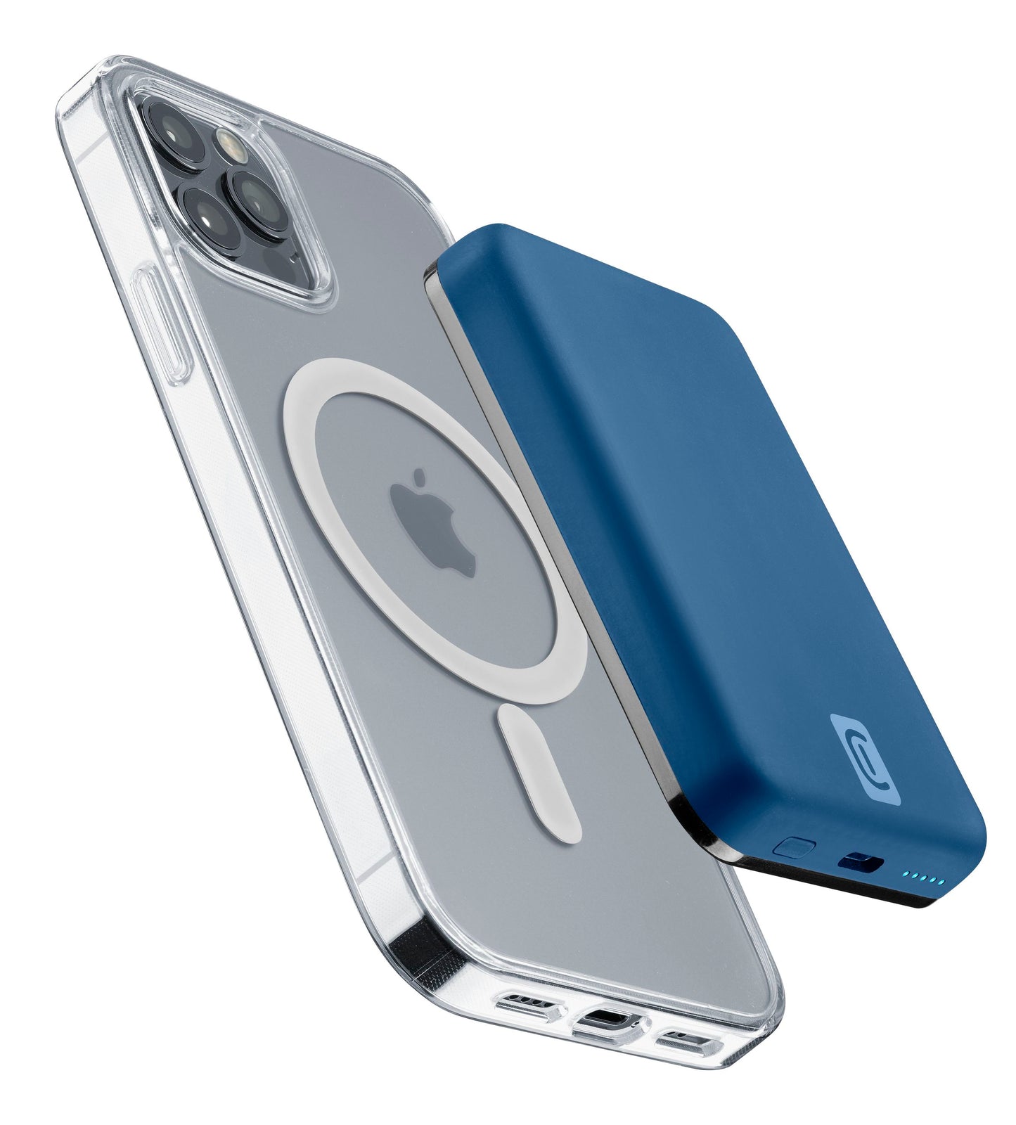 Cellularline Wireless Powerbank MAG 5000 Portable Charger Compatible with Mag Safe Ecosystem - سيلولار لاين باور بانك لاسلكي شاحن محمول متوافق مع نظام ماجسيف البيئي سعة 5000 مللي أمبير