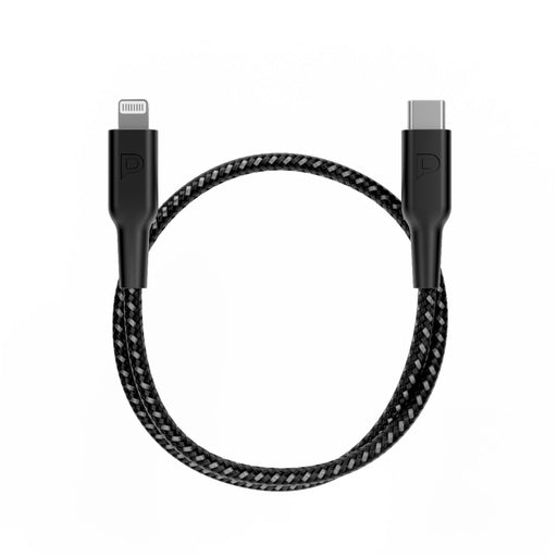 كيبل باورولوجي مضفر يو اس بي سي الى لايتننغ بطول 30 سم | Powerology MFI Braided USB-C to Lightning Cable 30CM.
