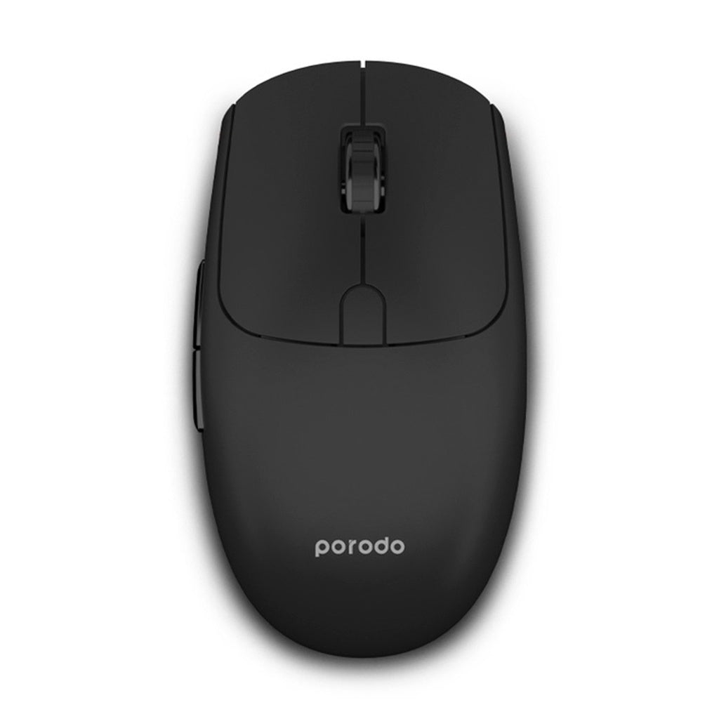 ماوس بورودو المكتبي اللاسلكي 2 في 1 بتقنية 2.4G - اسود | Porodo 2 in 1 2.4G Wireless Office Mouse – Black