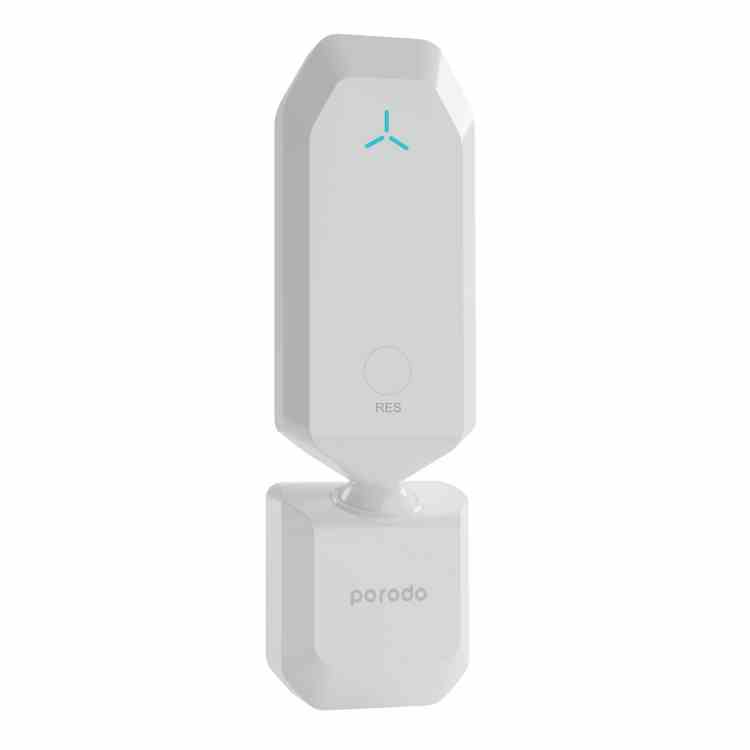 مقوي اشارة واي فاي من بورودو , 2.4GHz وبسرعة 300Mbps - ابيض | Porodo 2.4GHz WiFi Signal Extender 300Mbps - White.