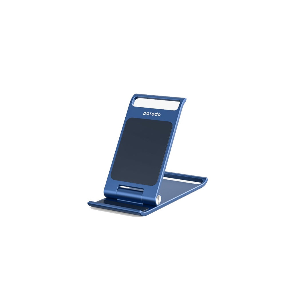 حامل هاتف واجهزة لوحية قابل للطي من بورودو - ازرق | Porodo Alum. Alloy Foldable Mobile Stand - Blue