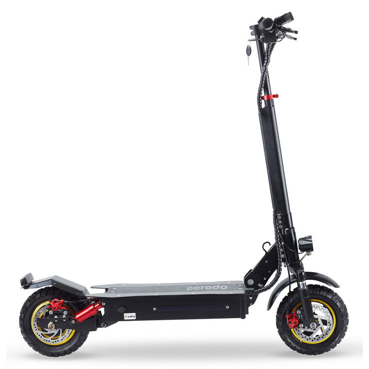 سكوتر كهربائي اوف رود بقدرة 21AH / 1000W مع طاقة قصوى 1200 واط من بورودو لايف ستايل - اسود | Porodo Lifestyle Off-Road Electric Scooter 21Ah 1000W (Max 1200W) – Black
