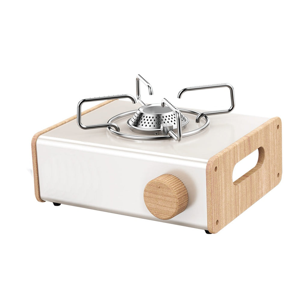 موقد غاز محمول للتخييم من بورودو لايف ستايل بقدرة 2800 واط - بني فاتح | Porodo Lifestyle Camping Portable Single Burner Gas Stove 2800W - Light Brown