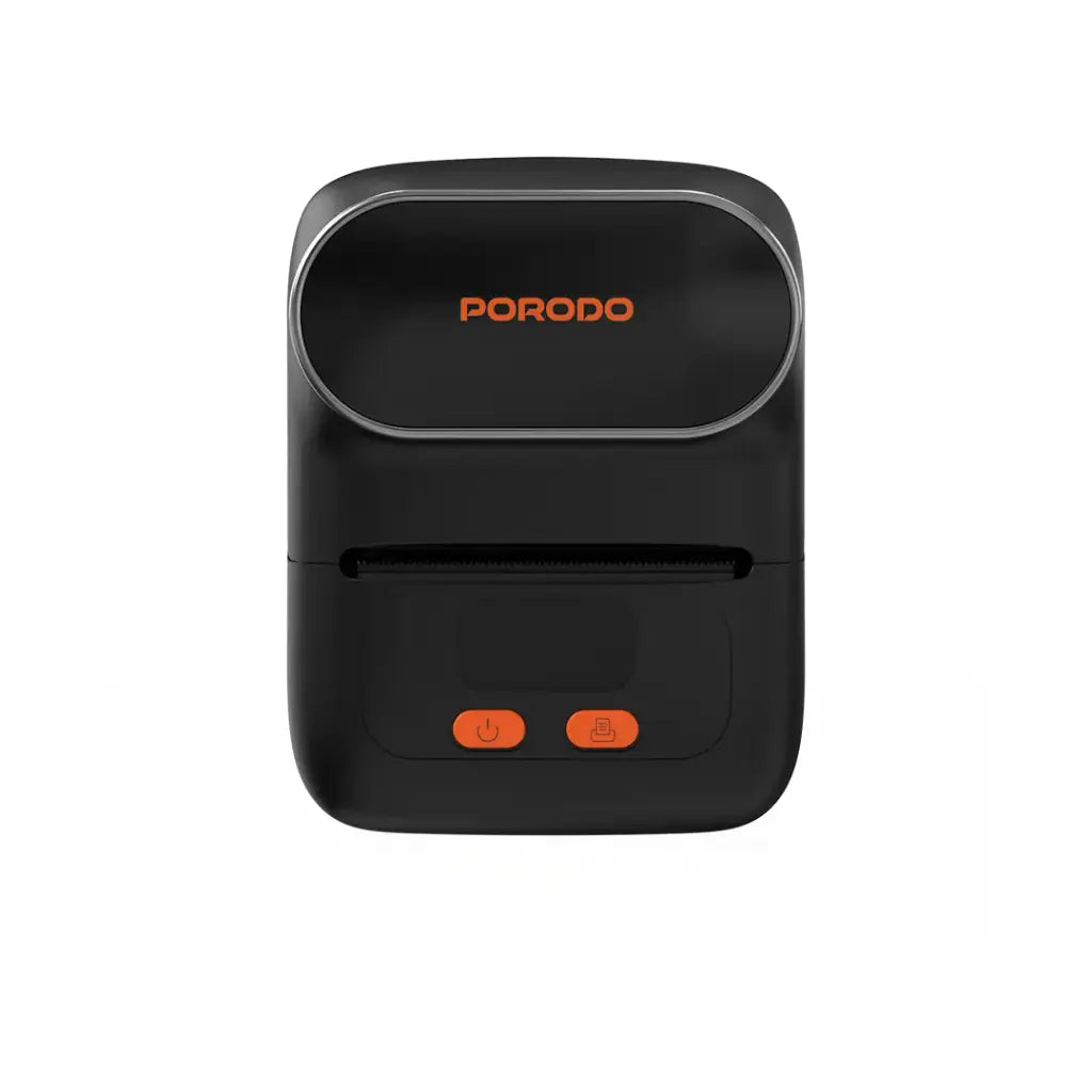 بورودو لايف ستايل طابع ملصقات حرارية 58 ملم مع بلوتوث - اسود | Porodo Lifestyle 58mm Label Printer with Bluetooth - Black