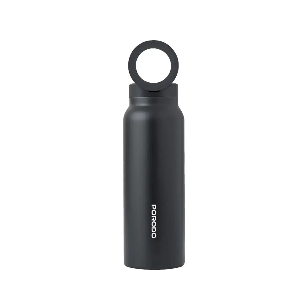 قارورة ماء بخاصية ماج سيف من بورودو لايف ستايل - اسود | Porodo Lifestyle Magsafe Bottle - Black.