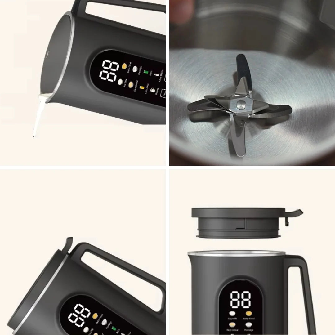 جهاز لصناعة المشروبات الساخنة والباردة من بورودو لايف ستايل, بقدرة 800 واط وسعة 1000 مل مع شاشة رقمية - اسود | Porodo Lifestyle 800W Auto Hot and Cold Drink Maker 1000ml with Digital Display - Black