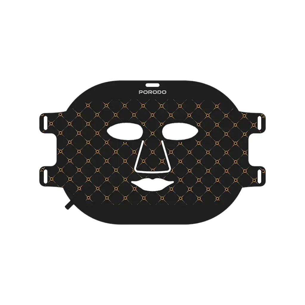 قناع الوجه من بورودو, سيليكون ناعم بتقنية LED للعلاج الضوئي ب 7 الوان - اسود | Porodo Soft Silicone LED Facial Mask with 7 Color Light Therapy - Black