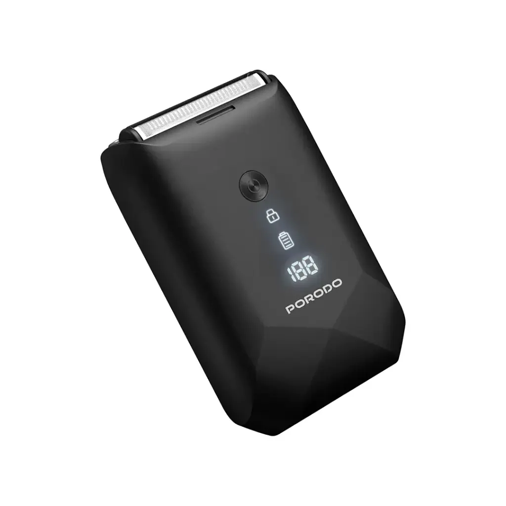 ماكينة حلاقة محمولة مقاومة للماء IPX7 من بورودو لايف ستايل - اسود | Porodo Lifestyle IPX7 Portable Travel Shaver 600mAh - Black