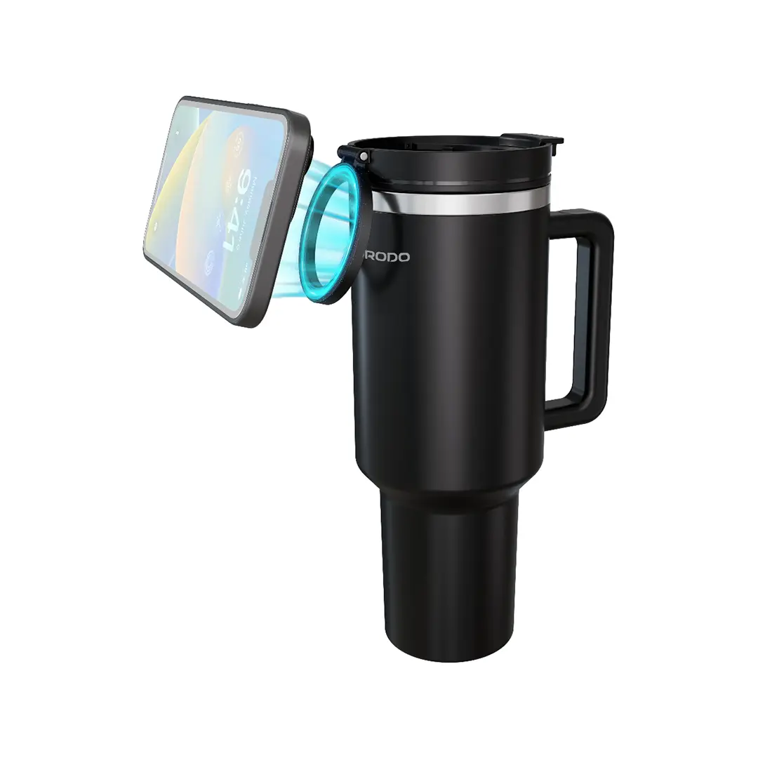 كوب بورودو لايف ستايل 40 اونصة مع حامل ماج سيف للهاتف | Porodo Lifestyle MagSafe Phone Holder 40oz Tumbler with Handle.