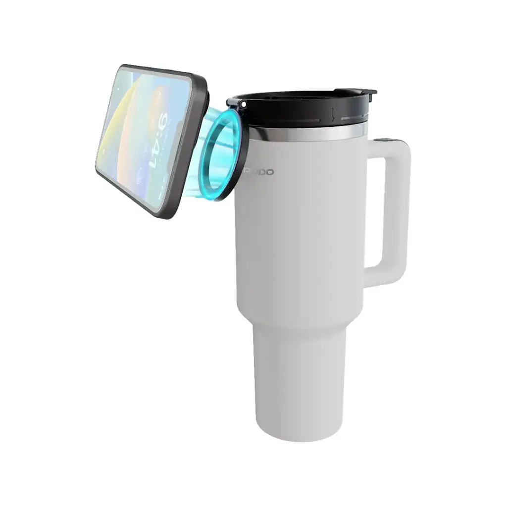 كوب بورودو لايف ستايل 40 اونصة مع حامل ماج سيف للهاتف | Porodo Lifestyle MagSafe Phone Holder 40oz Tumbler with Handle.