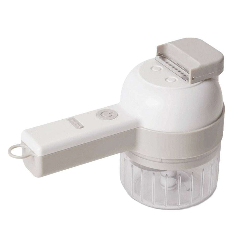 مفرمة طعام محمولة 4 في 1 من بورودو لايف ستايل, بقدرة 45 واط وبطارية 1200 مللي امبير - ابيض | Porodo LifeStyle 45W 4in1 Portable Food Chopper 1200mAh – White