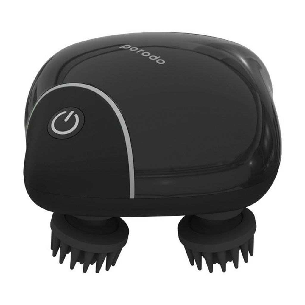 مدلك فروة الرأس المحمول من بورودو لايف ستايل بسعة بطارية 1200 مللي امبير - اسود | Porodo Lifestyle Portable Scalp Massager 1200mAh - Black
