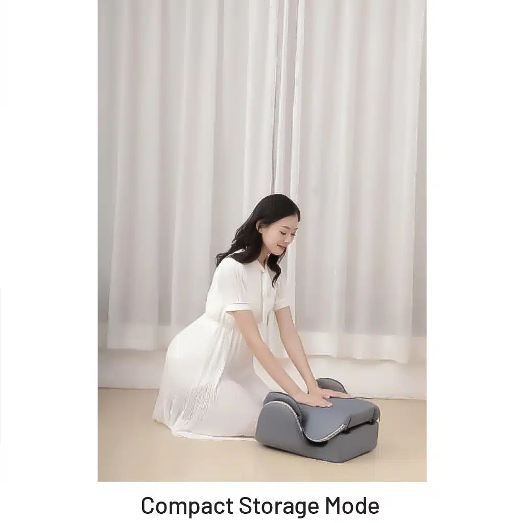 وسادة تدليك مع حرارة واهتزاز من بورودو لايف ستايل - رمادي | Porodo Lifestyle Massage Cushion with Heat & Vibration – Grey