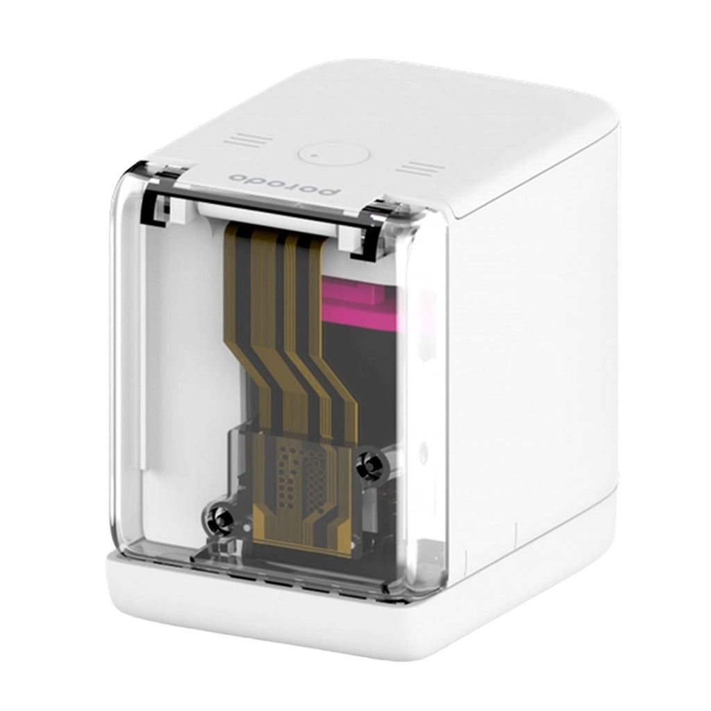 طابعة محمولة صغيرة باليد من بورودو لايف ستايل, بطارية مدمجة بسعة 850 مللي امبير - ابيض | Porodo Lifestyle Portable Mini Handheld Printer 850mAh – White