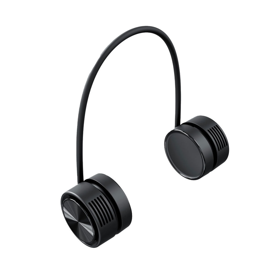 مروحة رقبة بورودو لايف ستايل المحمولة, حتى 4 ساعات تشغيل - اسود | Porodo Lifestyle Neckband Cooling Fan – Up to 4H Playtime – Black.