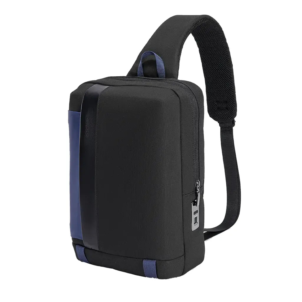 حقيبة كروس بودي مع بصمة اصبع من بورودو لايف ستايل, مع محدد موقع Apple Find My ومنفذ شحن تايب سي | Porodo Lifestyle Sling Bag with Finger Print, Apple Find My Locator, and USB Type-C