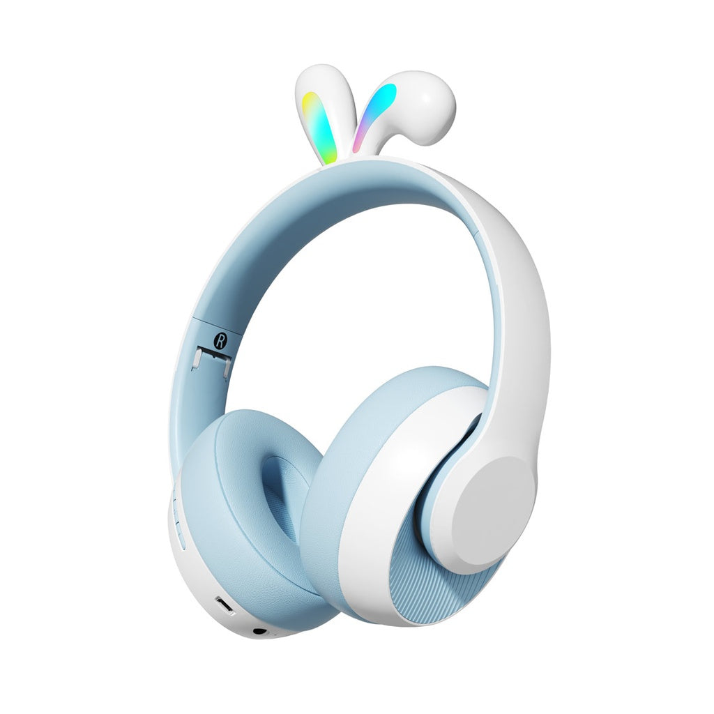 سماعة رأس للاطفال مع عزل ضوضاء من بورودو ساوندتيك, بطارية تدوم حتى 35 ساعة | Porodo Soundtec Kids ENC Headphone Rabbit Ear – 35H Battery Life.