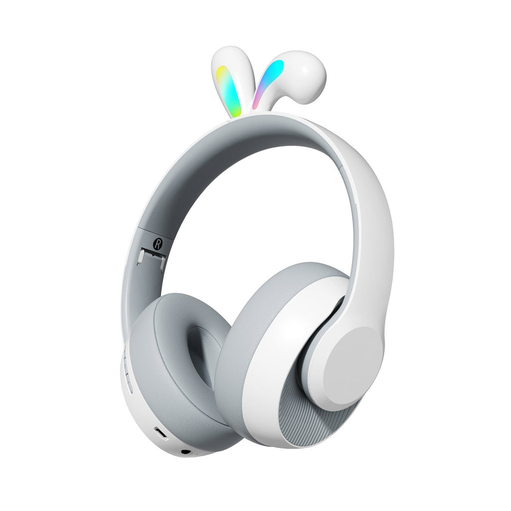 سماعة رأس للاطفال مع عزل ضوضاء من بورودو ساوندتيك, بطارية تدوم حتى 35 ساعة | Porodo Soundtec Kids ENC Headphone Rabbit Ear – 35H Battery Life.