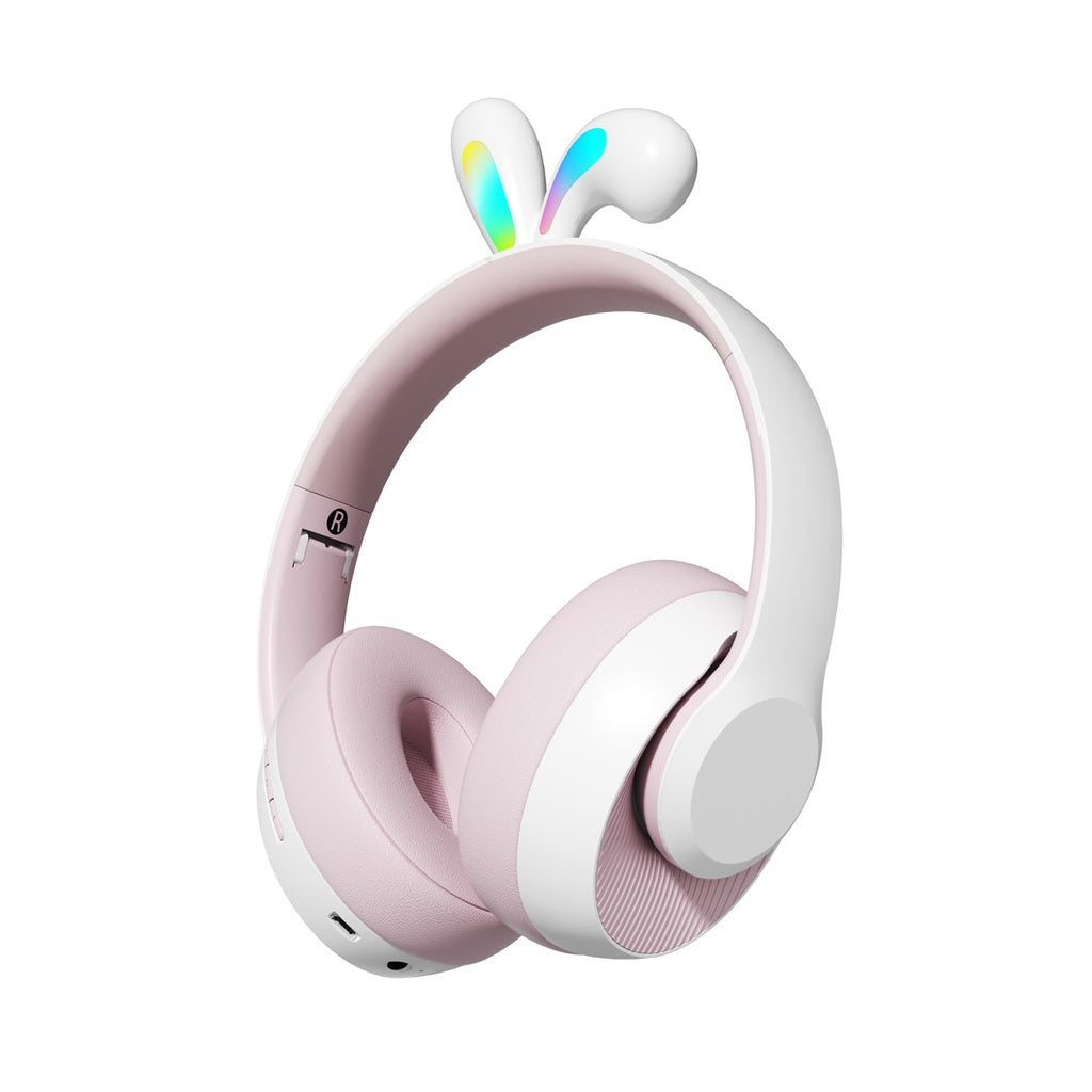 سماعة رأس للاطفال مع عزل ضوضاء من بورودو ساوندتيك, بطارية تدوم حتى 35 ساعة | Porodo Soundtec Kids ENC Headphone Rabbit Ear – 35H Battery Life.