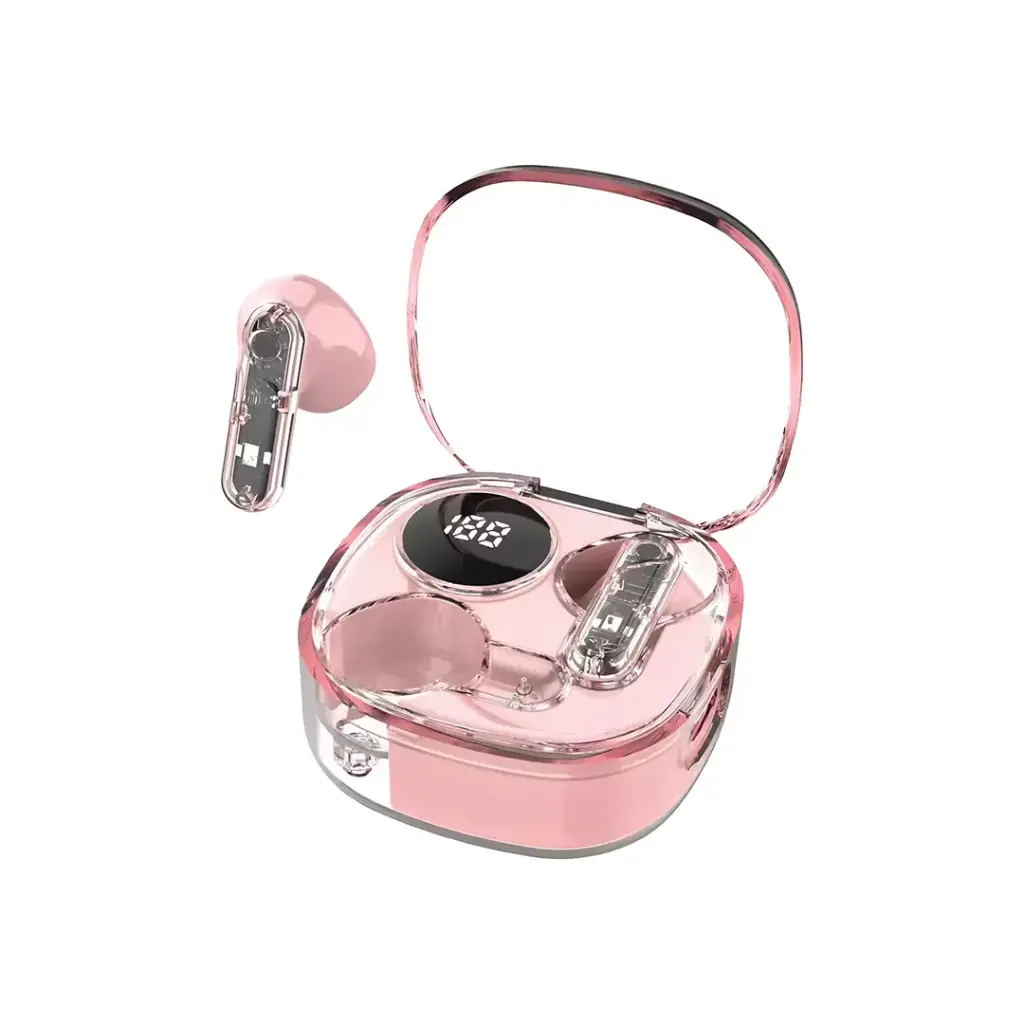 سماعات بورودو ساوندتيك Popwave اللاسلكية, بلوتوث 5.4 وتحكم باللمس | Porodo Soundtec Popwave IPX4 True Wireless Earbuds with Touch Control & Display.