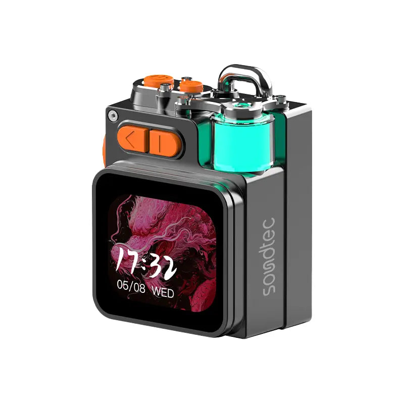 بورودو ساوندتيك سبيكر بلوتوث بقدرة 5 واط مع اضائة RGB وشاشة لمس وبطارية بسعة 1200 مللي امبير | Porodo Soundtec 5W Bluetooth RGB Speaker with Touchscreen Display, 1200mAh Battery.