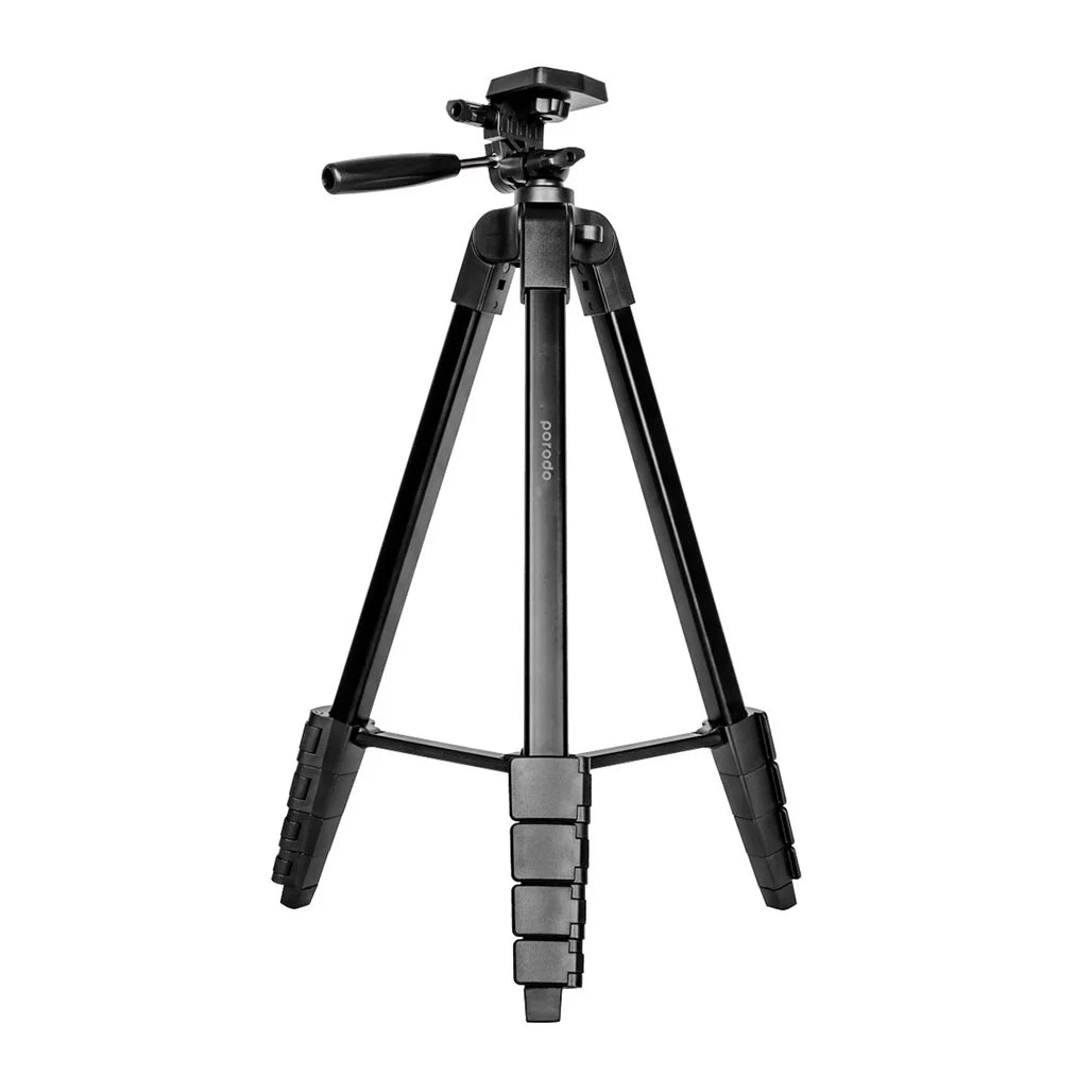 ترايبود المنيوم مع رأس كروي من بورودو - اسود | Porodo Aluminium Tripod with Ballhead - Black