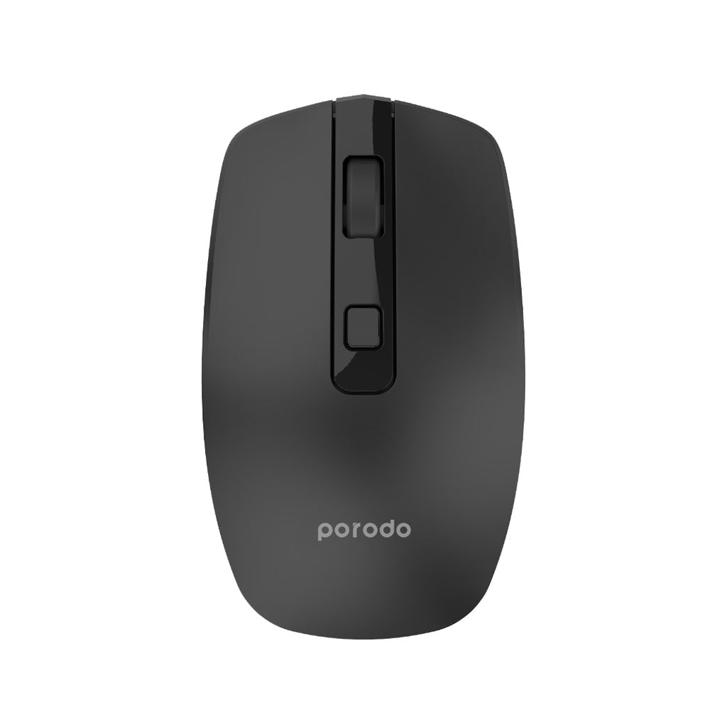 ماوس بورودو لاسلكي وبلوتوث قابل لاعادة الشحن بحساسية تصل الى 1600 دي بي اي | Porodo Wireless & Bluetooth Mouse, 1600 DPI.
