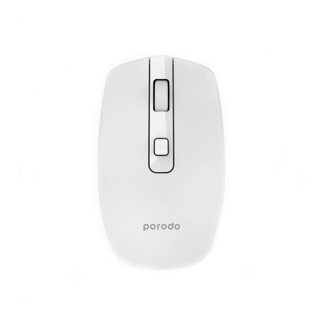 ماوس بورودو لاسلكي وبلوتوث قابل لاعادة الشحن بحساسية تصل الى 1600 دي بي اي | Porodo Wireless & Bluetooth Mouse, 1600 DPI.