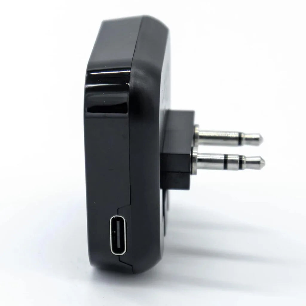 بورودو جهاز ارسال صوتي لاسلكلي بلوتوث بمنفذ 3.5mm - اسود | Porodo Wireless Bluetooth Audio Transmitter Dual 3.5mm - Black