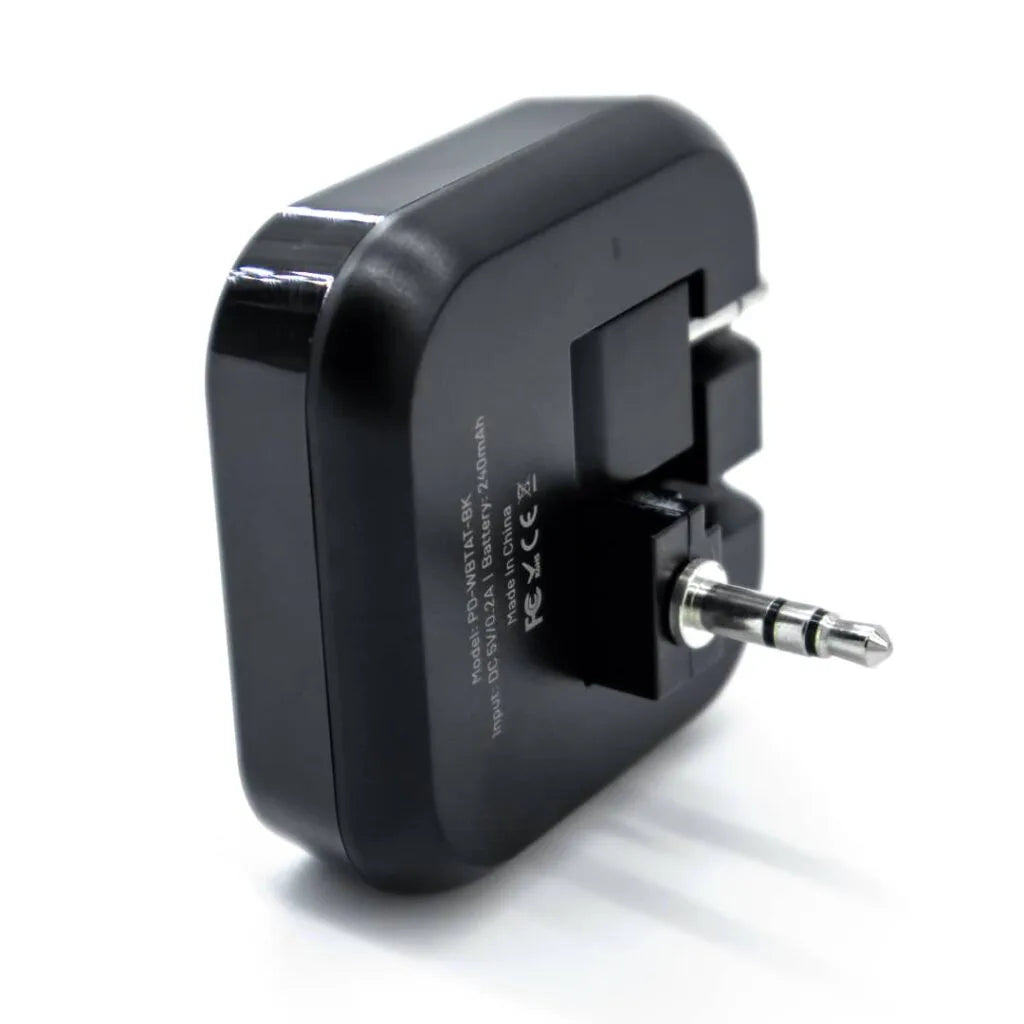 بورودو جهاز ارسال صوتي لاسلكلي بلوتوث بمنفذ 3.5mm - اسود | Porodo Wireless Bluetooth Audio Transmitter Dual 3.5mm - Black