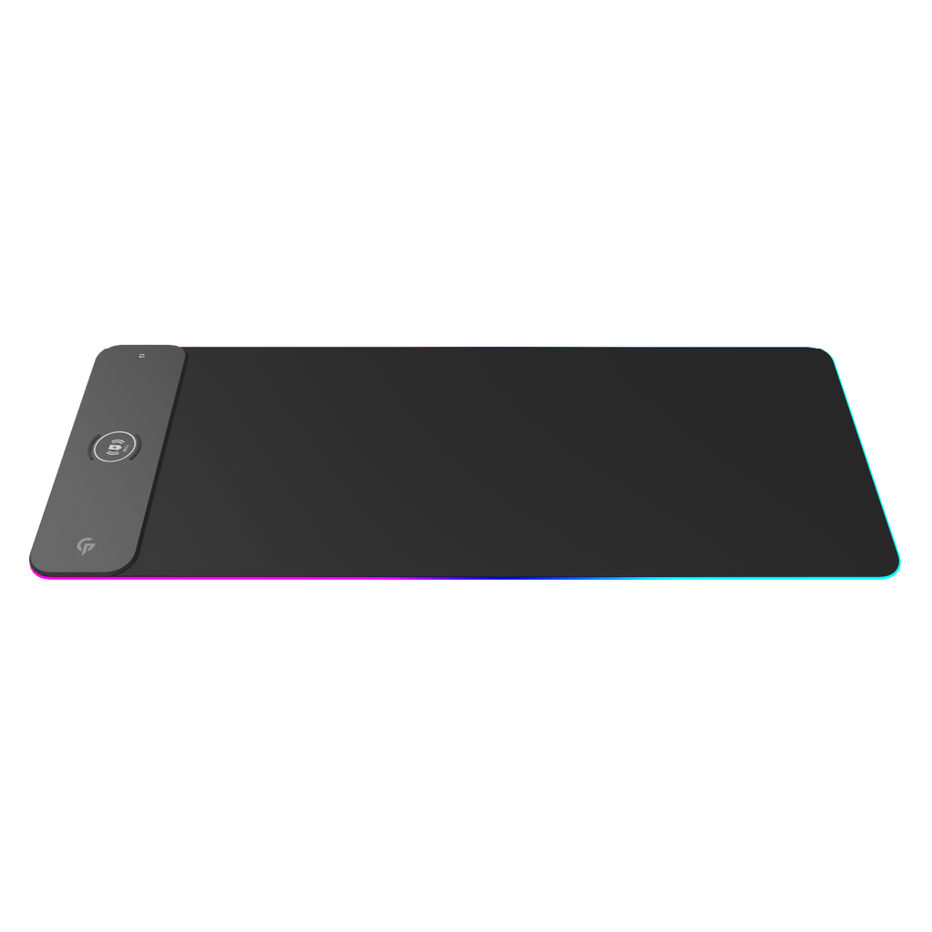 بورودو ماوس باد للالعاب مع اضائة RGB وشاحن لاسلكي بقدرة 15 واط - اسود | Porodo Gaming RGB MousePad with 15W Wireless Charger - Black