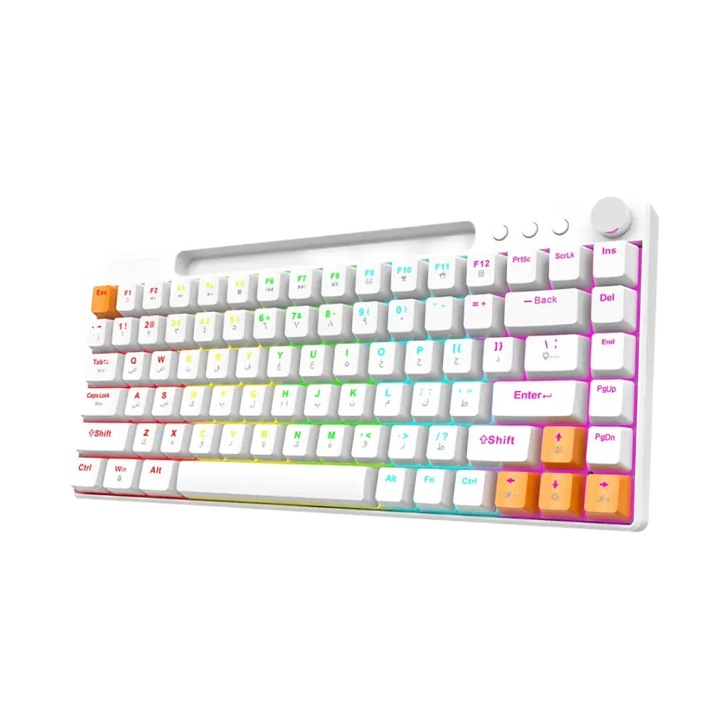 لوحة مفاتيح ميكانيكية سلكية 84 مفتاح من بورودو جيمنج | Porodo Gaming Wired Mechanical Keyboard 84 Keys.