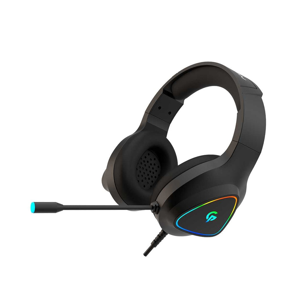 سماعة الالعاب PDX414 من بورودو جيمنج اي سبورتس عالية الدقة مع اضائة RGB - اسود | Porodo Gaming PDX414 E-Sports High Definition RGB Headphone – Black