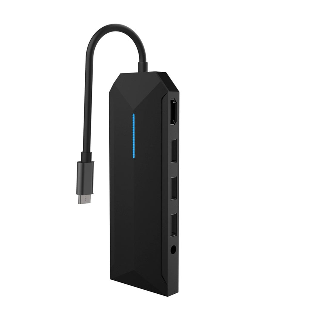 بورودو جيمنج موزع يو اس بي 9 في 1, شحن سريع بقدرة 100 واط - اسود | Porodo Gaming 9 in 1 USB-C Hub 4K Gamers Edition PD 100W - Black