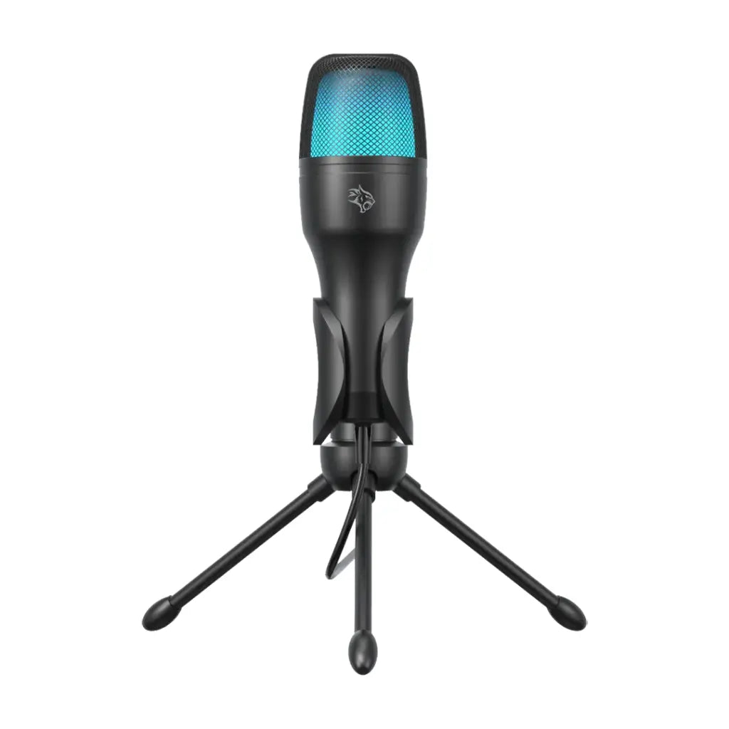 مايكروفون بورودو كوندنسر للالعاب مع اضائة RGB وحامل ثلاثي وقاعدة مكتبية, كيبل بطول 1.5 متر | Porodo Gaming USB Condenser Microphone with RGB Lights Desk Tripod Stand 1.5M Cable.