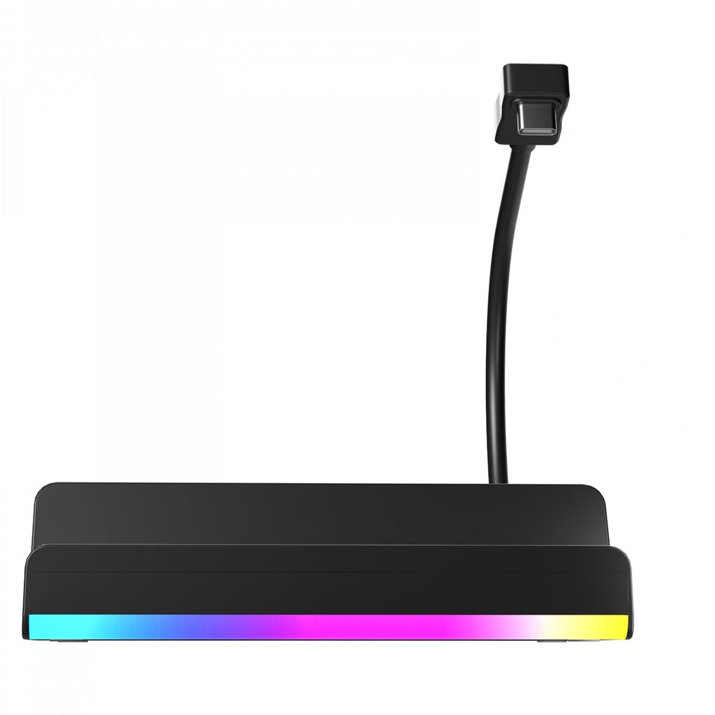 بورودو قاعدة بث العاب مع موزع يو اس بي و وصلة WLAN, مع دعم شحن سريع بقدرة 100 واط - اسود | Porodo Gaming Stream Deck Hub with WLAN PD 100W - Black