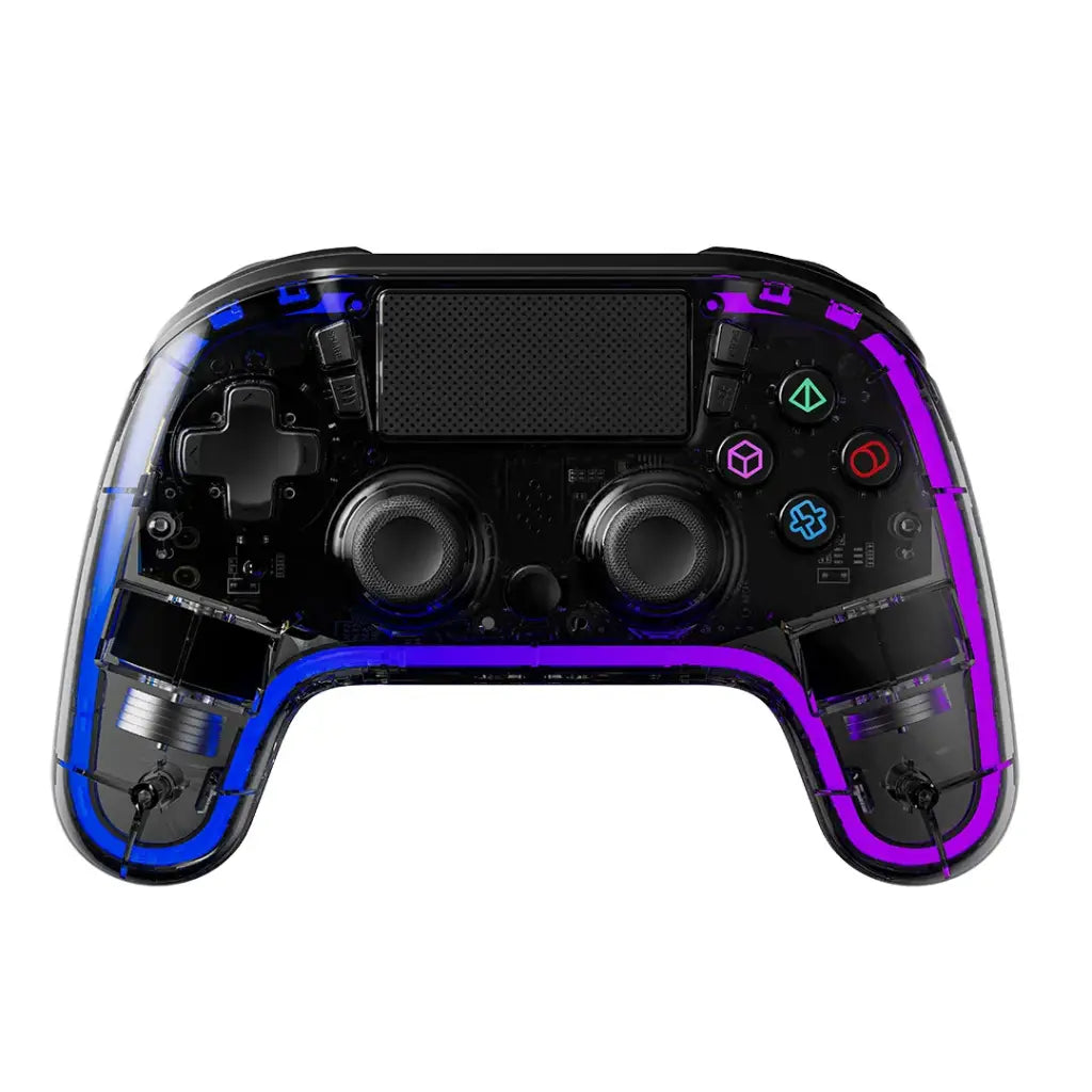 وحدة تحكم العاب لجهاز بلاي ستيشن 4 من بورودو جيمنج مع هيكل شفاف | Porodo Gaming PS4 Gamepad Transparent Controller.