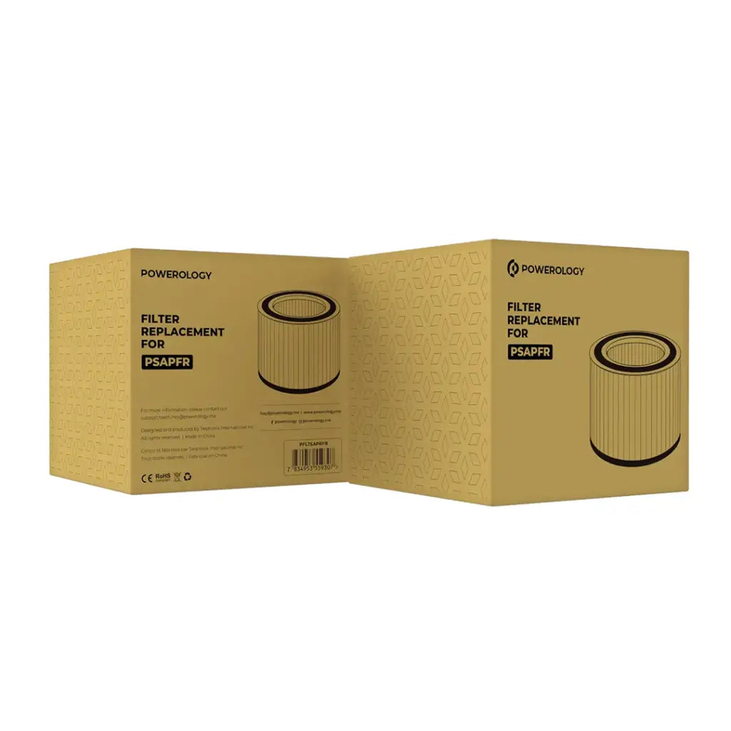 فلتر بديل لجهاز تنقية الهواء الذكي من باورولوجي - ابيض | Powerology Smart Air Purifier Replacement Filter - White.