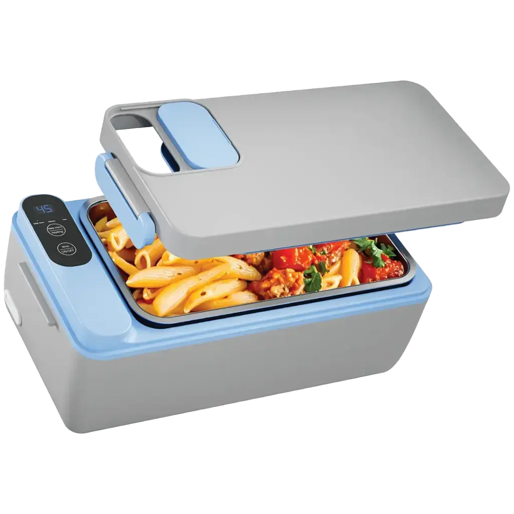 حافظة غذاء محمولة بخاصية التسخين من باورولوجي لومو - رمادي | Powerology Lumo Portable Heated Lunch Box - Gray