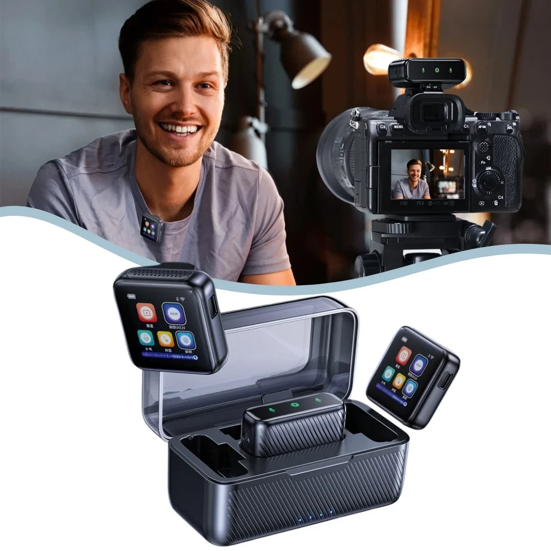 مايكروفون باورولوجي لافالير اللاسلكي, مزدوج بكليب وتقنية تقليل الضوضاء | Powerology Lavalier Dual Noise Reduction Microphone Set.