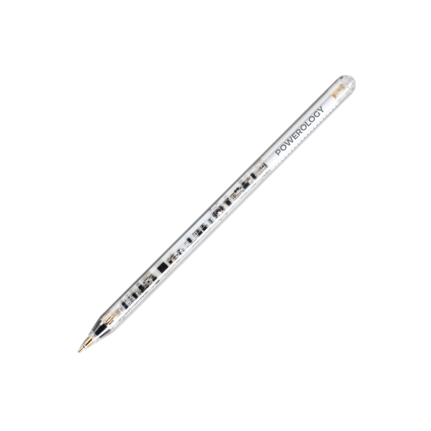 قلم باورولوجي الذكي الشفاف للايباد بطرف 1.5 ملم | Powerology 1.5mm Tip Smart Apple iPad Transparent Pencil.
