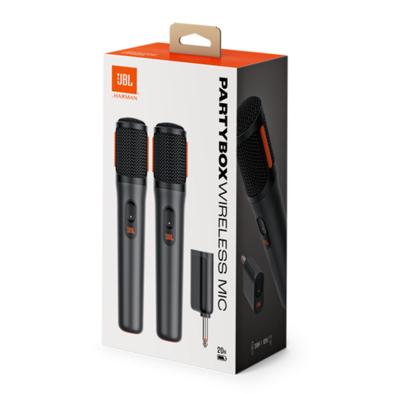 JBL Portable Partybox Digital Wireless Mic – Black – 20 Hours Playtime | مايكرفون جي بي ال بورتابل بارتي بوكس الرقمي اللاسلكي, تشغيل حتى 20 ساعة