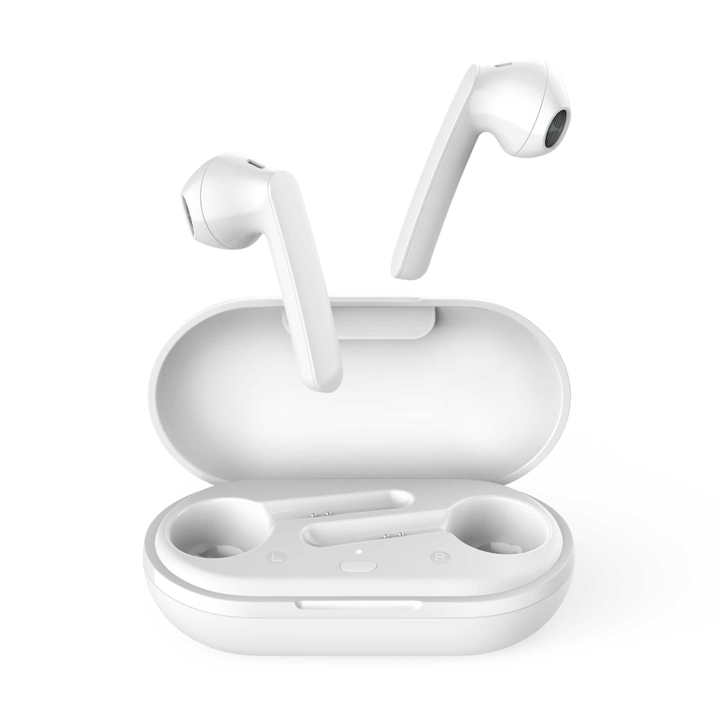 سماعات باورولوجي ستيريو اللاسلكية, تشغيل حتى 16 ساعة - ابيض | Powerology True Wireless Stereo Buds, 16H Playtime - White.