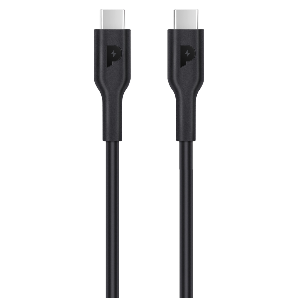 كيبل باورولوجي يو اس بي سي الى يو اس بي سي بطول 1.2 متر, شحن سريع 100 واط | Powerology USB-C to USB-C Cable 1.2M – 100W Fast Charging PD.