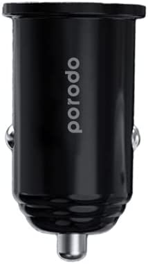 بورودو شاحن سيارة وحامل هاتف 3 في 1 بقدرة شحن 20 واط مع شحن لاسلكي سريع 15 واط - اسود | Porodo 3 in 1 Car Charger Mount 20W PD with Fast Wireless Charger 15W - Black